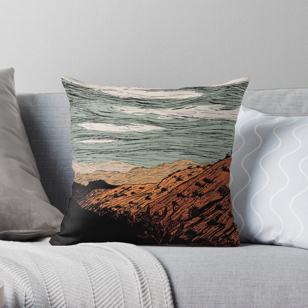Phantom Horse Valley Throw Pillow