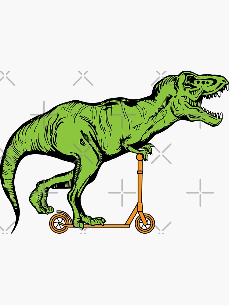 Discover T-Rex scooter Sticker