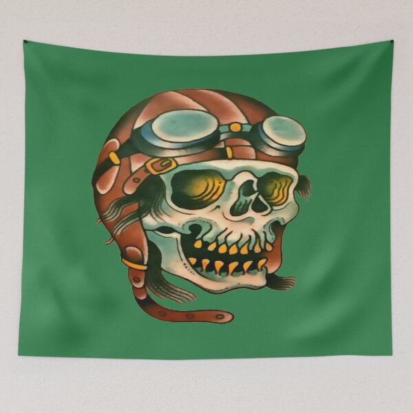 Item preview, Aviator Airplane Pilot Skull designed and sold by VictorIos.