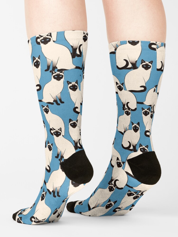 Alternate view of Siamese Cats Looking At You Socks
