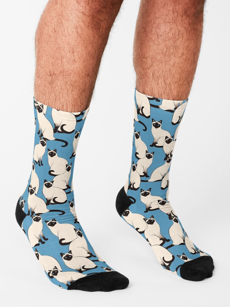 Alternate view of Siamese Cats Looking At You Socks