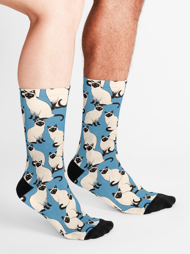 Alternate view of Siamese Cats Looking At You Socks