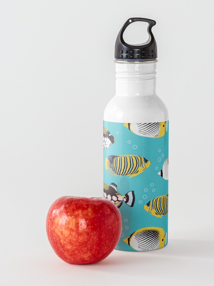 Alternate view of Tropical Fish in water (with stickers) Water Bottle