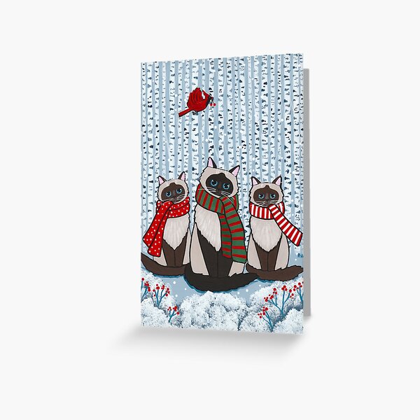 Item preview, Winter Birman Cats! designed and sold by KilkennyCat Art.