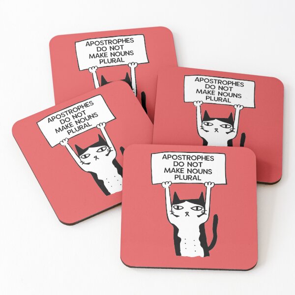 Item preview, Apostrophes do not make nouns plural cat red designed and sold by GrammarDance.
