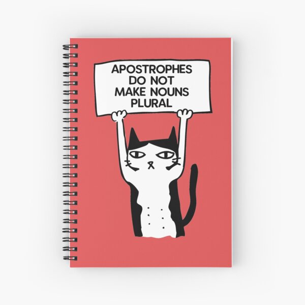 Item preview, Apostrophes do not make nouns plural cat red designed and sold by GrammarDance.