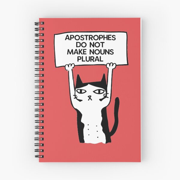 Artikelvorschau, Apostrophe machen Substantive nicht zum Plural Katze rot entworfen und verkauft von GrammarDance.