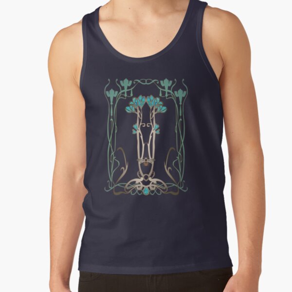 Art Nouveau Garden with Bee Tank Top