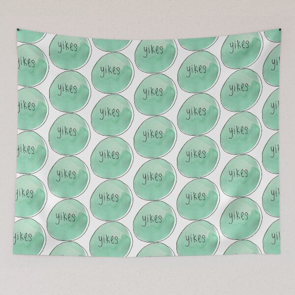 Item preview, Green Yikes Watercolor Print designed and sold by DorkRind.
