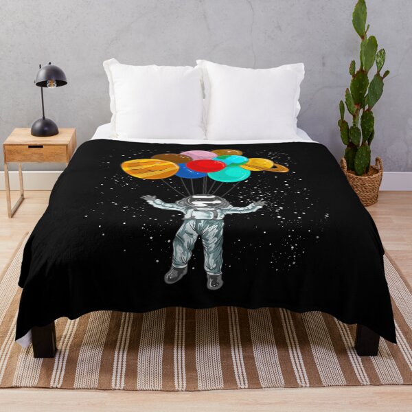 Artikelvorschau, Astronaut im Weltraum fliegen mit Planetenballons entworfen und verkauft von perfectpresents.