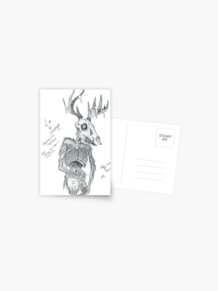 Wendigo Postcard By Mwaskedemos Redbubble