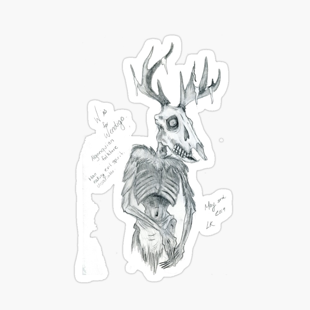 Wendigo Postcard By Mwaskedemos Redbubble