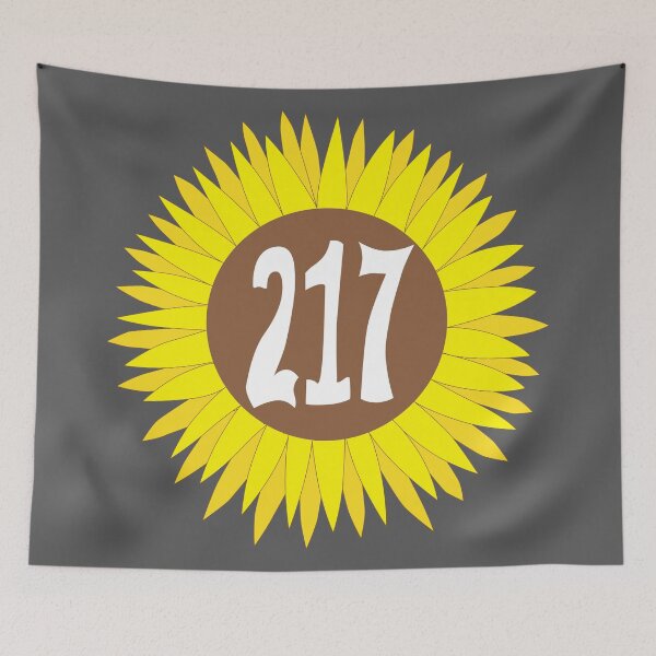 Item preview, Hand Drawn Illinois Sunflower 217 Area Code designed and sold by itsrturn.