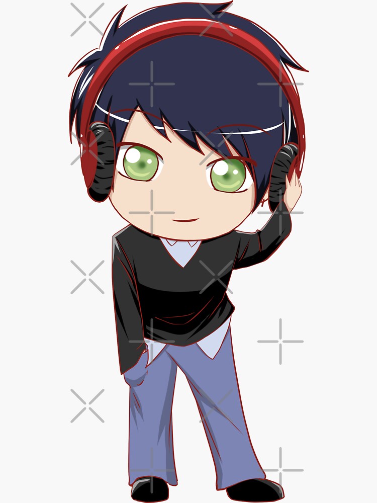 Thumbnail 3 of 3, Sticker, Headphone Boy from "My Cute Boyfriend" designed and sold by chocoandt.