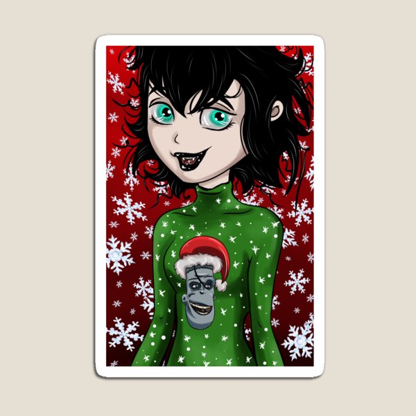 Vampire Cartoon Hotel Holidays Magnet