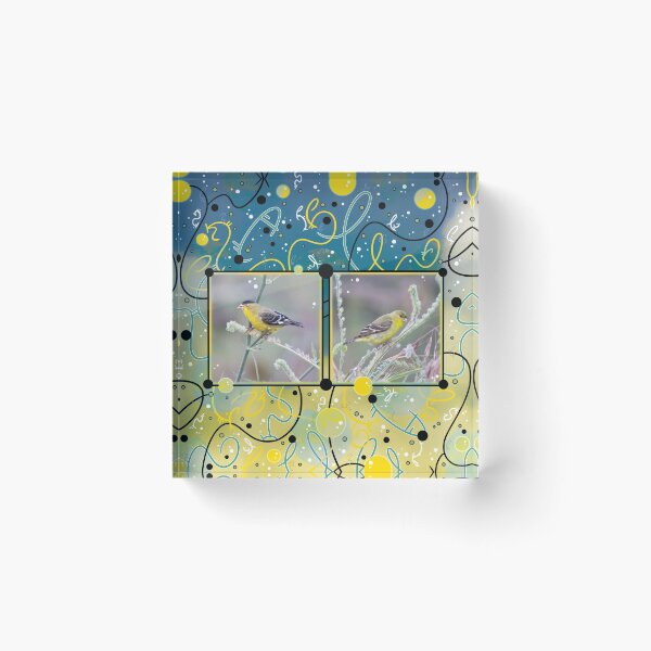 Item preview, Little Yellow Birds (Lesser Goldfinches) designed and sold by vanillakirsty.