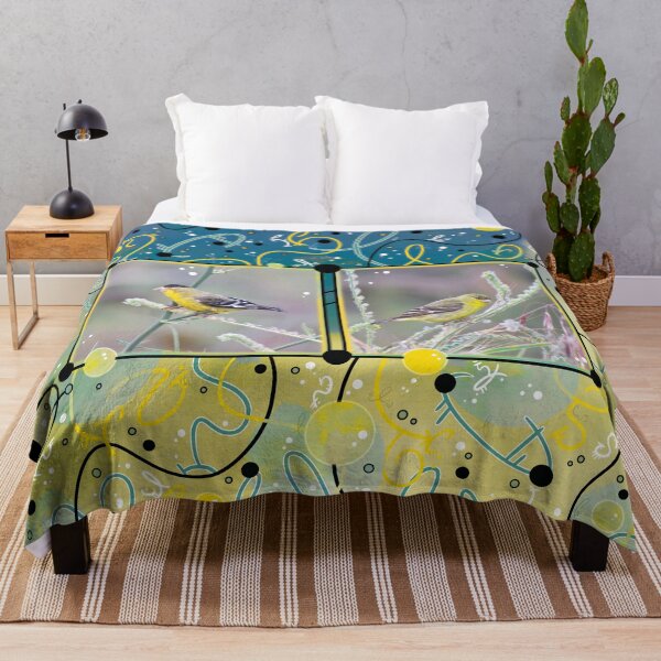Item preview, Little Yellow Birds (Lesser Goldfinches) designed and sold by vanillakirsty.