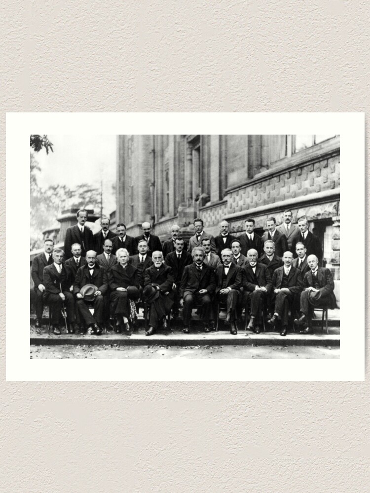 1927 Solvay Conference On Quantum Mechanics Physics Albert Einstein Marie Curie Photo Art Art Print By Solanahouse Redbubble