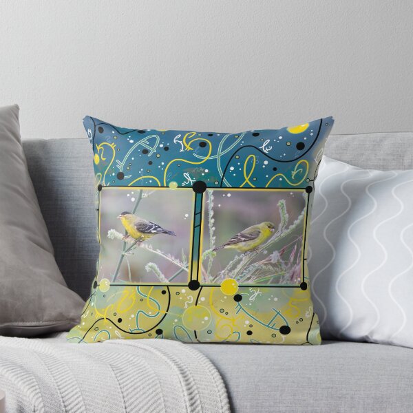 Item preview, Little Yellow Birds (Lesser Goldfinches) designed and sold by vanillakirsty.