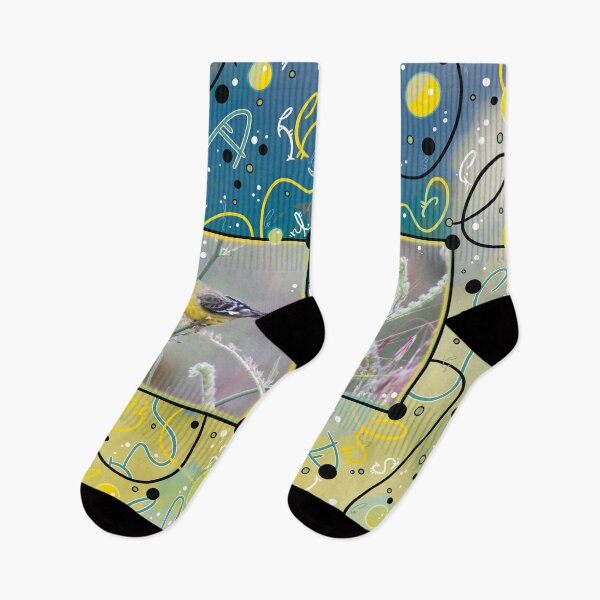Item preview, Little Yellow Birds (Lesser Goldfinches) designed and sold by vanillakirsty.