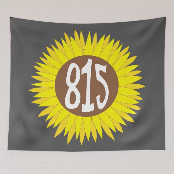 Item preview, Hand Drawn Illinois Sunflower 815 Area Code designed and sold by itsrturn.