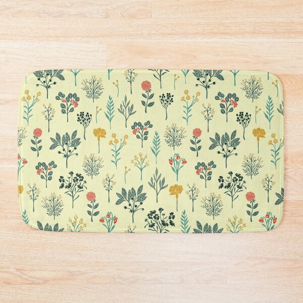 Item preview, Dainty Yellow, Red, Teal & Cream Floral Pattern designed and sold by somecallmebeth.