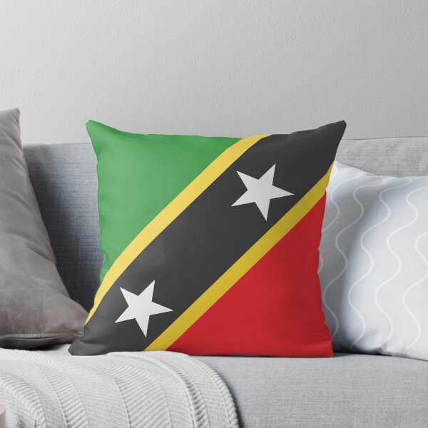 Item preview, World of Color Flags - Country Cushion - Flag of Saint Kitts and Nevis designed and sold by WorldColorFlags.