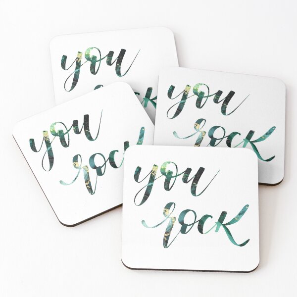 Item preview, you rock -  hand lettered quote designed and sold by Ilze Lucero.