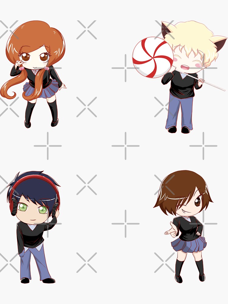 Thumbnail 3 of 3, Sticker, (4 pack) All Main Characters from "My Cute Boyfriend" designed and sold by chocoandt.
