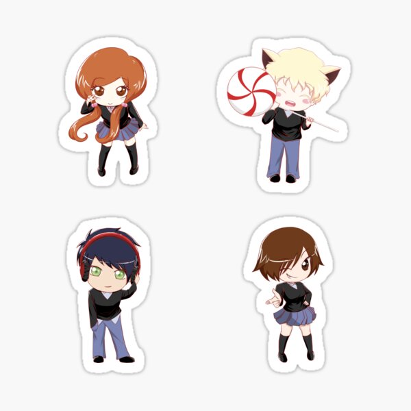 (4 pack) All Main Characters from "My Cute Boyfriend" Sticker