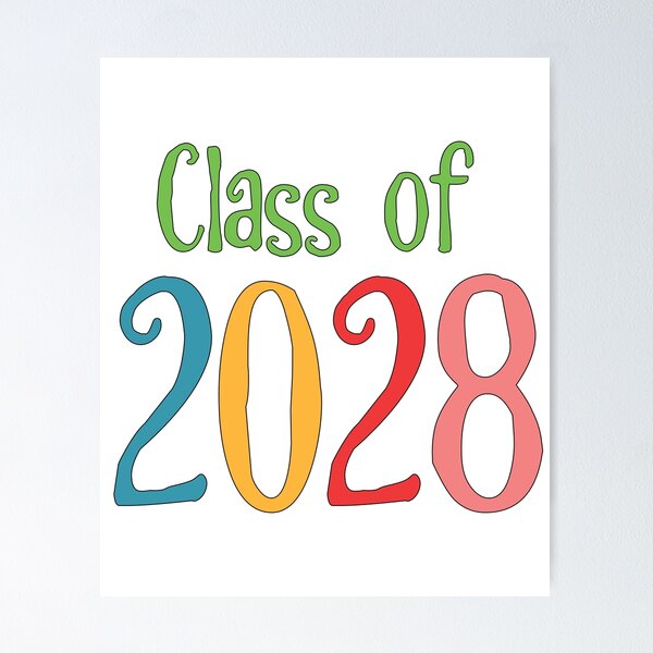 Item preview, Class of 2028 Back to School Graduation Year print graphic designed and sold by doodabobs.