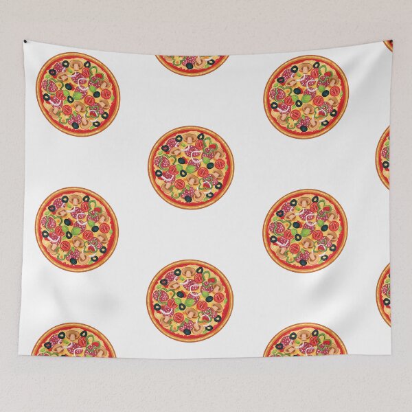 Item preview, Loaded Round Pizza Pie with Everything Olives Pepperoni graphic designed and sold by doodabobs.