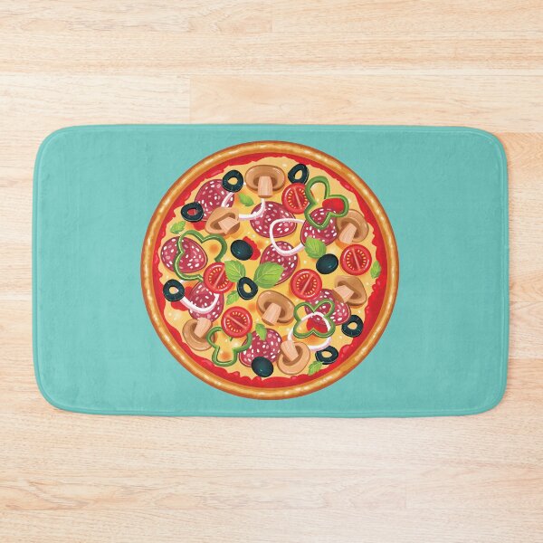 Item preview, Loaded Round Pizza Pie with Everything Olives Pepperoni graphic designed and sold by doodabobs.