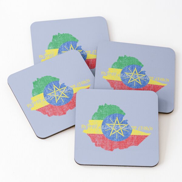 Item preview, Ethiopia Map Shape and Flag designed and sold by ockshirts.