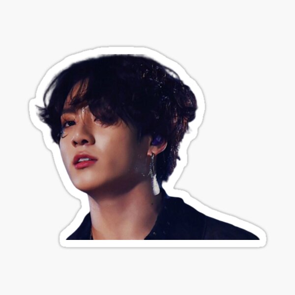 Jungkook pelo largo Pegatina