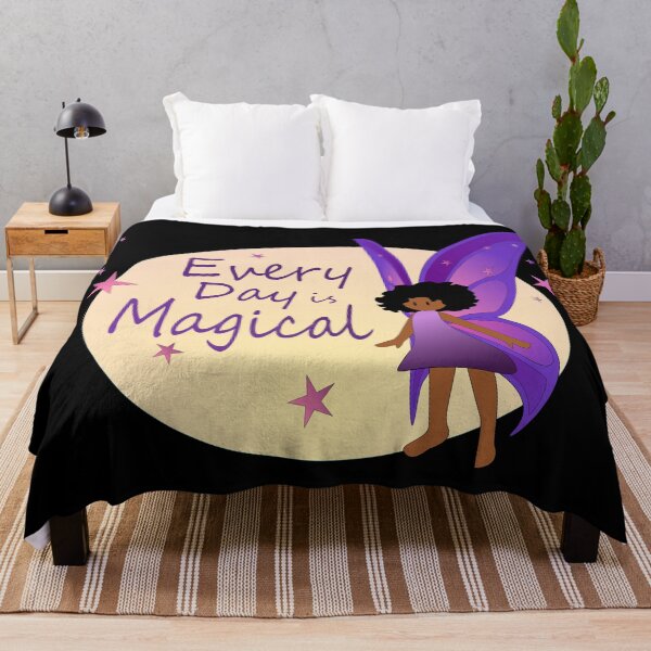 Item preview, Every Day is Magical Fairy - (Black, short curly hair) designed and sold by nutmegfairy.