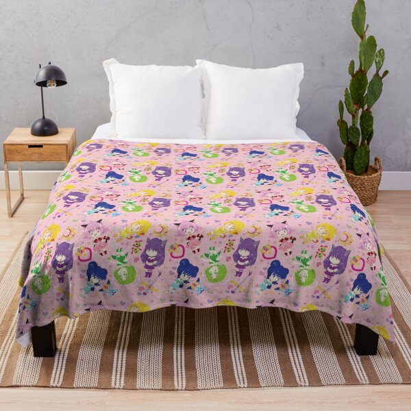 Tokyo Mew Mew Power Ichigo Pudding Lettuce Zakuro Mint Pattern Weapons Throw Blanket