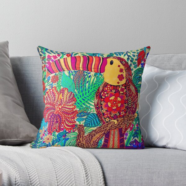"Rainforest" - By Rebecca artz Throw Pillow