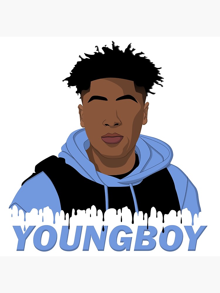 Discover NBA YoungBoy Never Broke Again Simplified 2 Premium Matte Vertical Poster