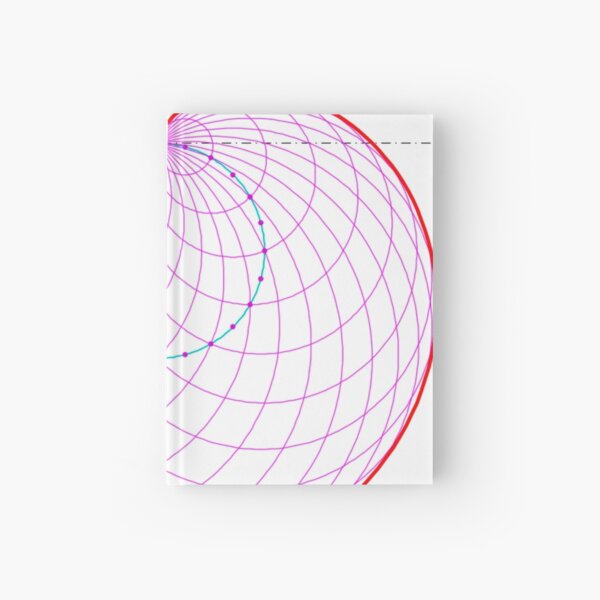 Sphere, circle, symmetry, diagram, parallel, design, shape, abstract Hardcover Journal