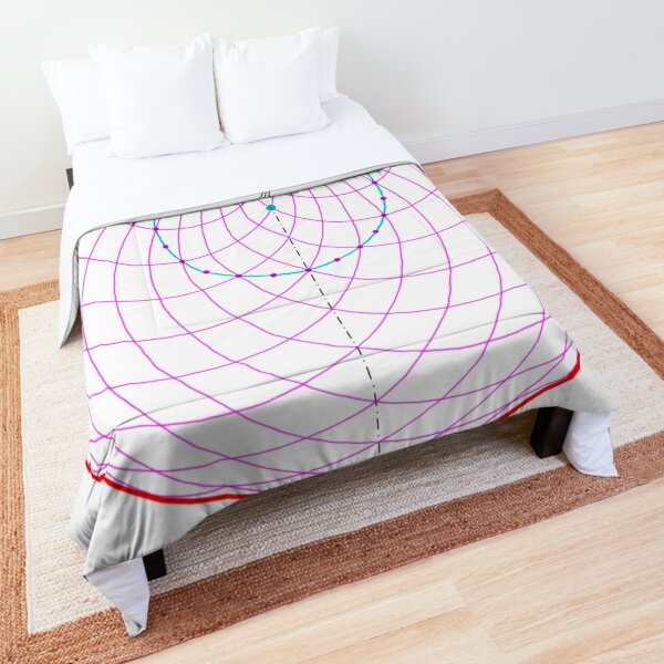 Sphere, circle, symmetry, diagram, parallel, design, shape, abstract Comforter