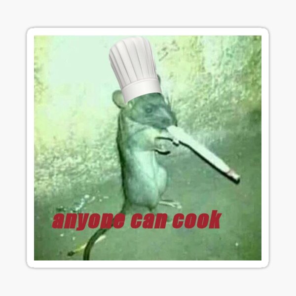 "Anyone Can Cook" Sticker