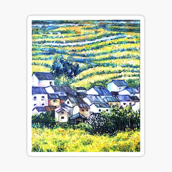 Painting: Oilseed Rape Field Sticker