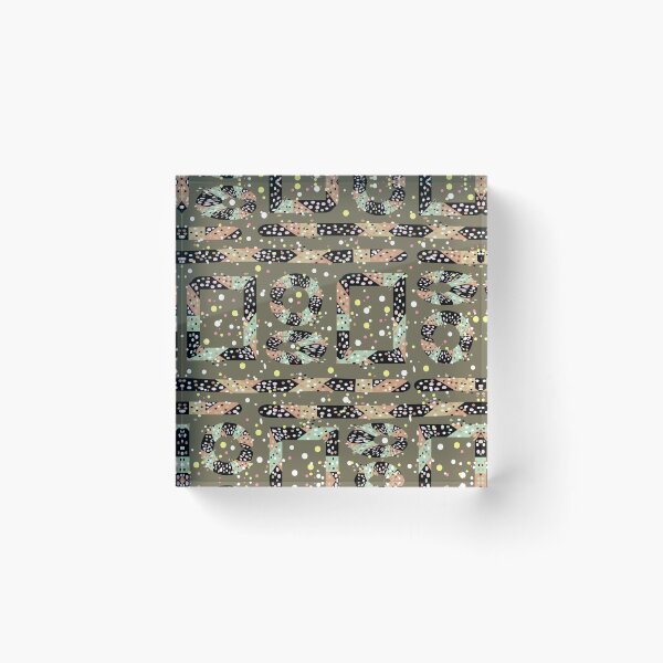 Item preview, Abstract African style pattern with multi-colored rectangles and circles designed and sold by IrinaIkar.