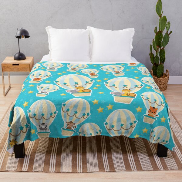 Item preview, Cute Jungle Animals Flying in Hot Air Balloons designed and sold by sweetbelle.