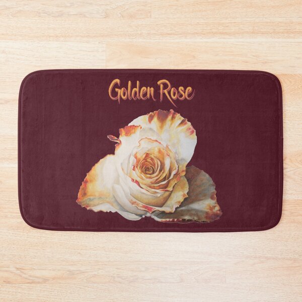 Item preview, Golden Rose on Maroon Background by Amanda M Lucas designed and sold by Amanda Lucas.
