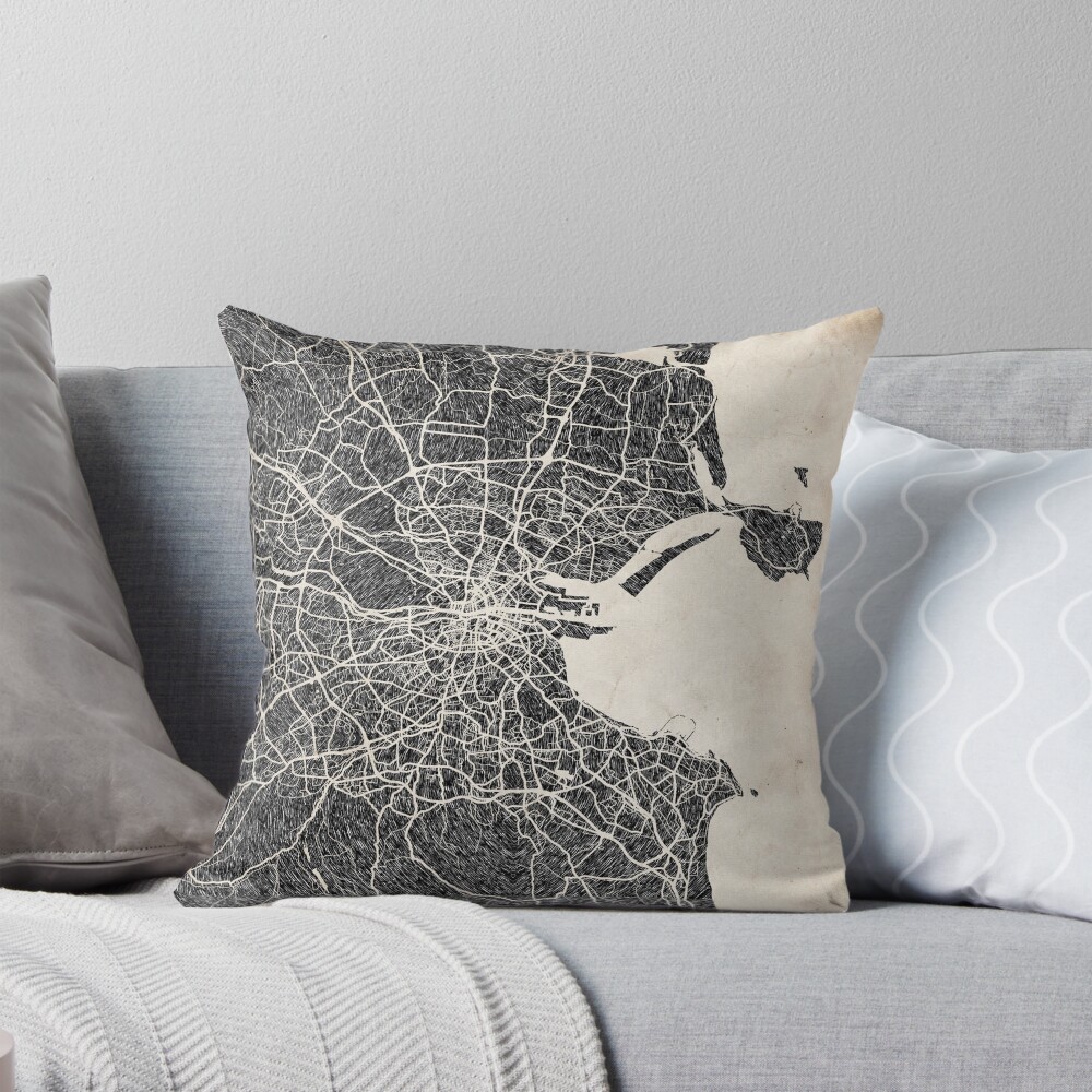 Item preview, Throw Pillow designed and sold by InkMaps.