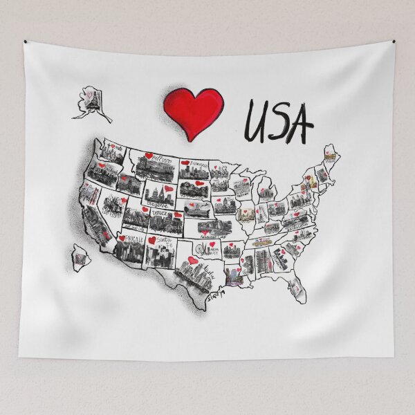 Item preview, I love USA  designed and sold by sladjana.
