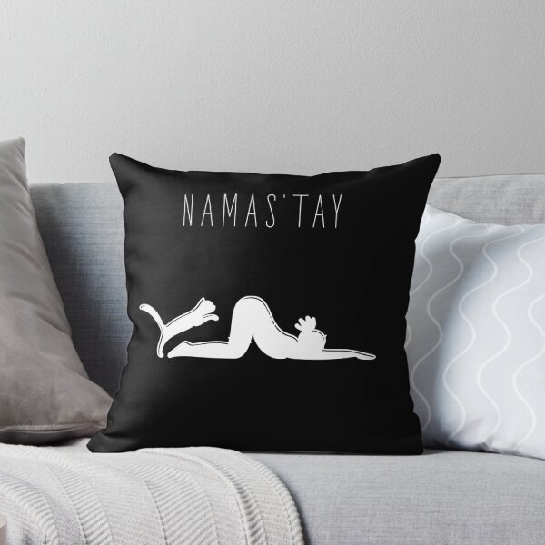 Artikelvorschau, Namas’tay cat yoga typography text art quote by Word Fandom - wordfandom entworfen und verkauft von Kerry Pritchard.