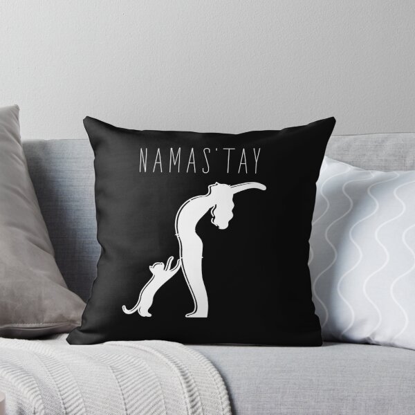 Artikelvorschau, Namas’tay cat yoga typography text art quote by Word Fandom - wordfandom entworfen und verkauft von Kerry Pritchard.